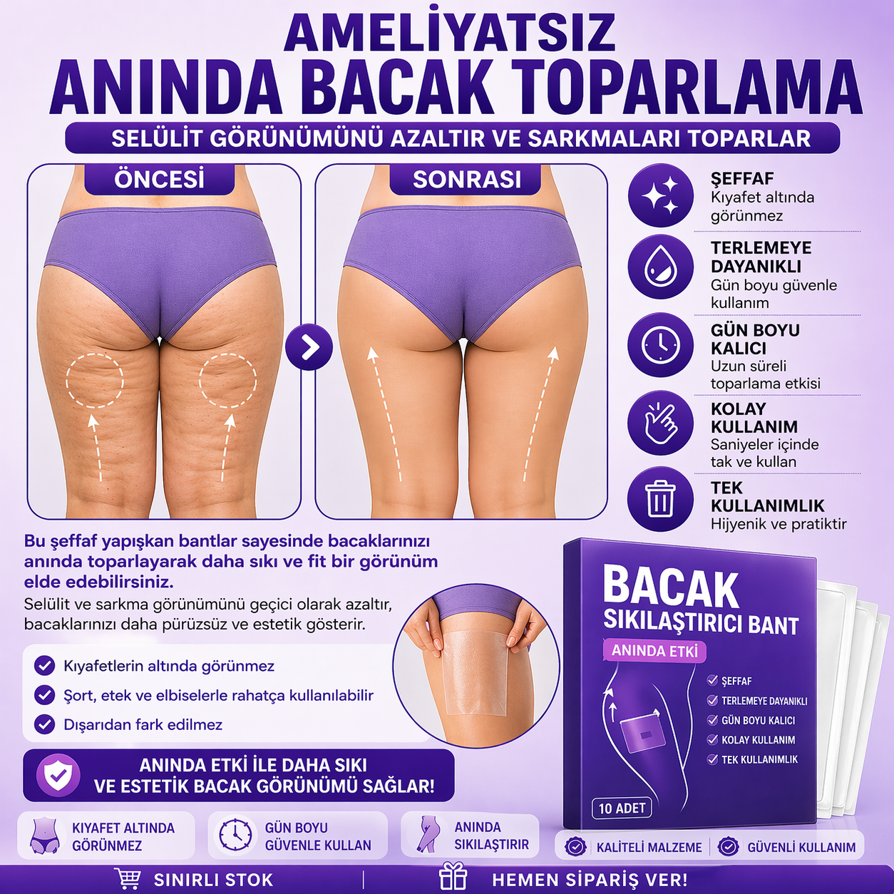 Anında  Toparlayıcı Selülit Bantı