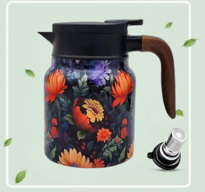 Vintage Çiçekli Çay Termosu