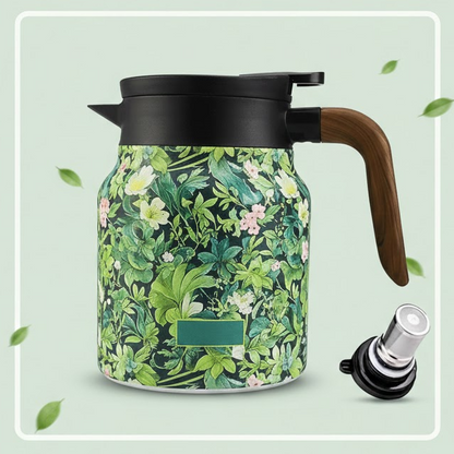 Vintage Çiçekli Çay Termosu